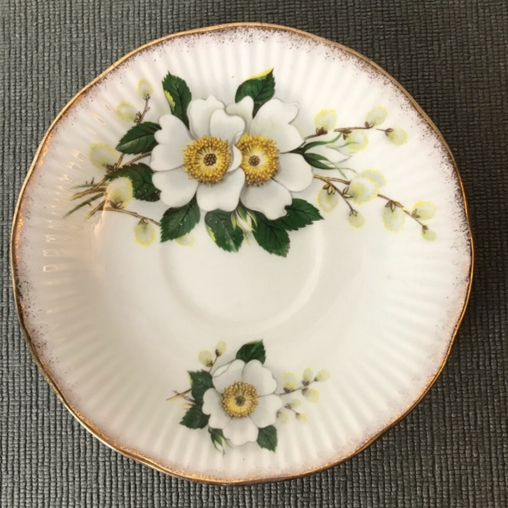 Vintage Queens China, 6inch saucer, flower design